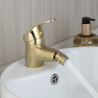 Geborsteld gouden bidet kraan