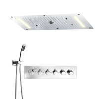 Luxe waterval LED stortdouche combinatie