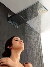 Chroom waterval regendouche met mengpaneel en handdouche