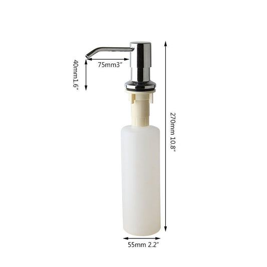Chroom inbouw zeepdispenser