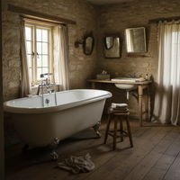 Country chrome bath rim tap