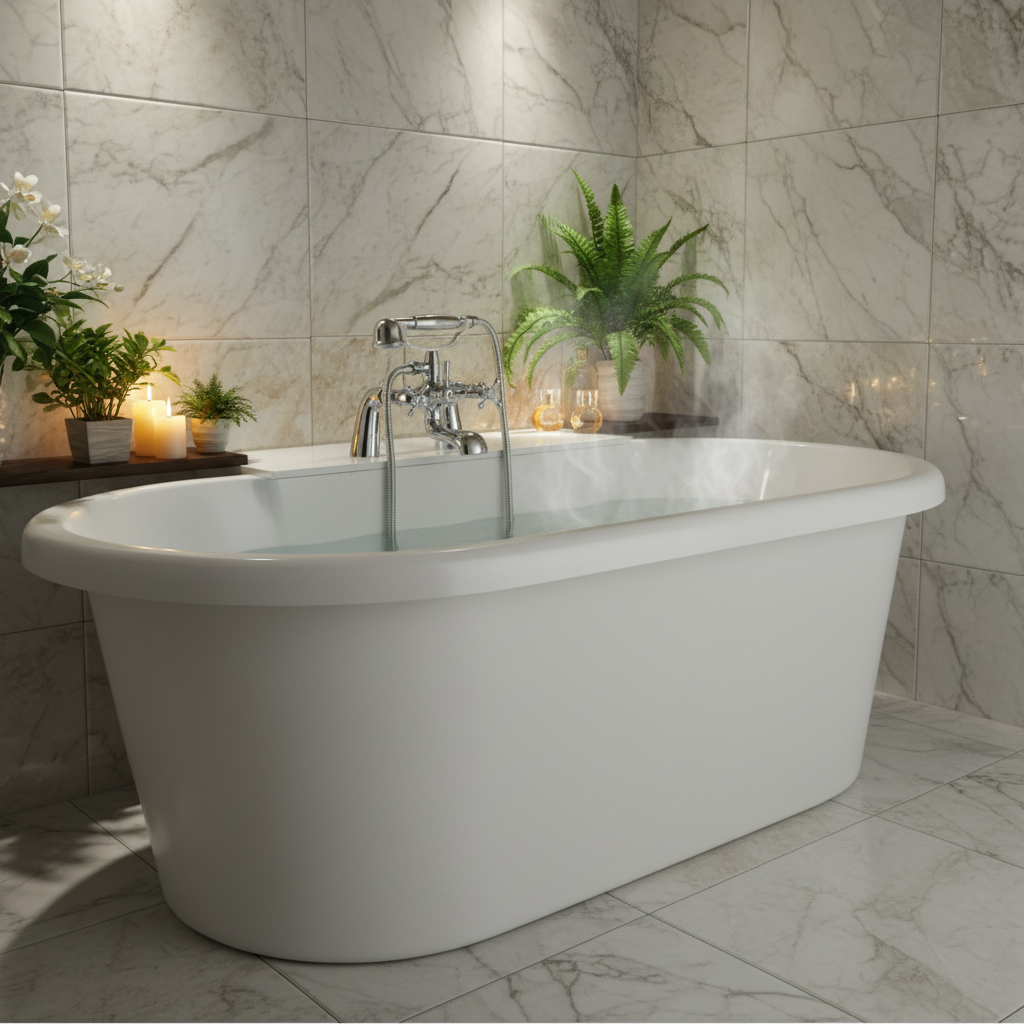 Country chrome bath rim tap