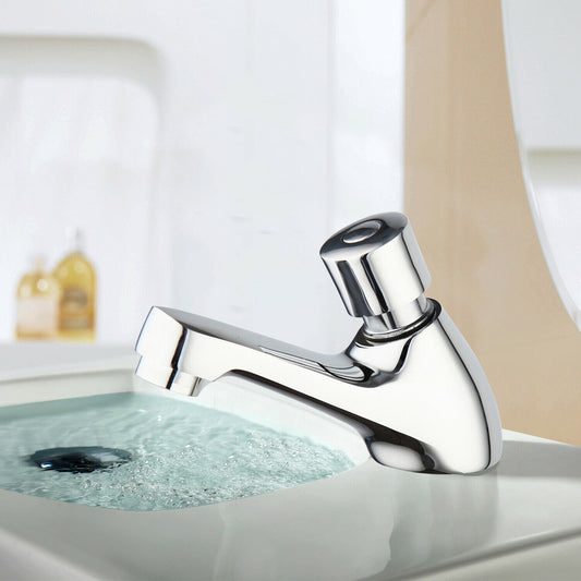 Chrom-Selbstschlusshahn