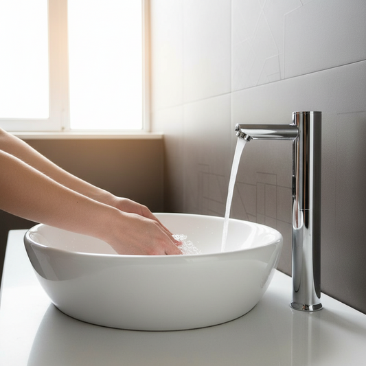 Sensomatica Scuro chroom sensorkraan hoog model koud water