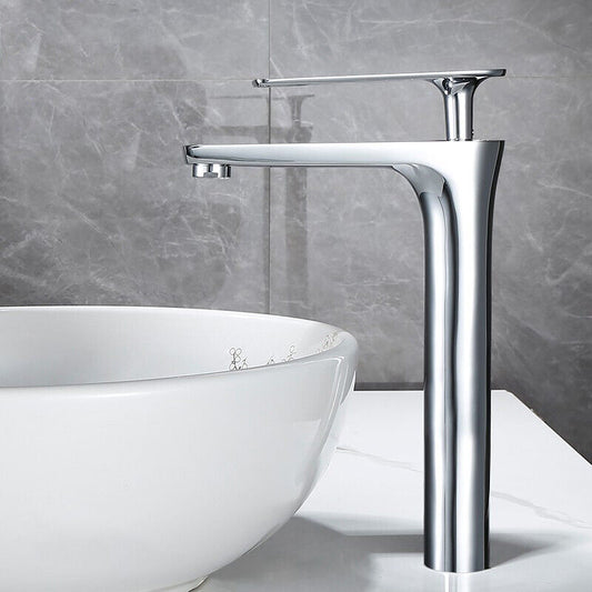 Beautiful modern chrome washbasin mixer tap