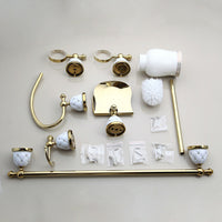 Gouden badkamer accessoire set