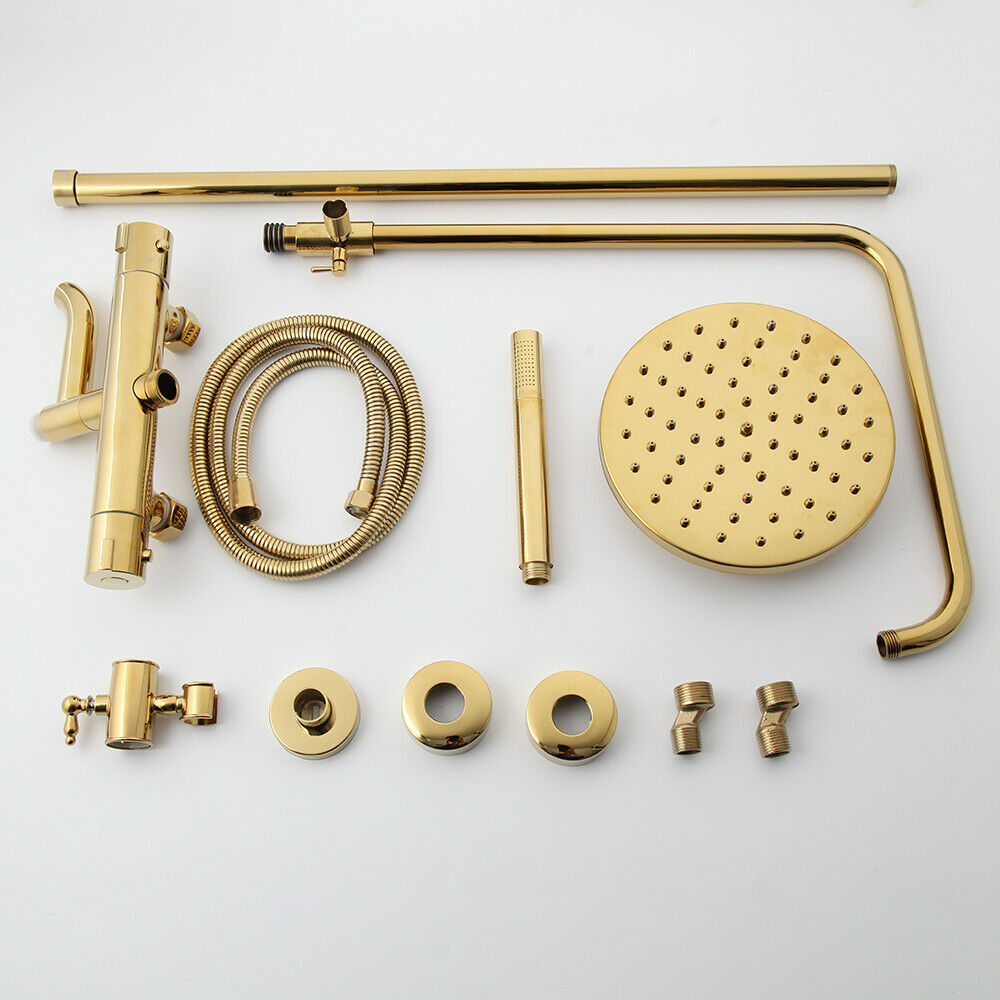 Luxe gouden thermostatische regendouche