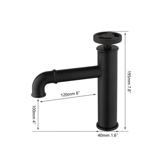 Zwarte industriële mengkraan voor uw wastafel