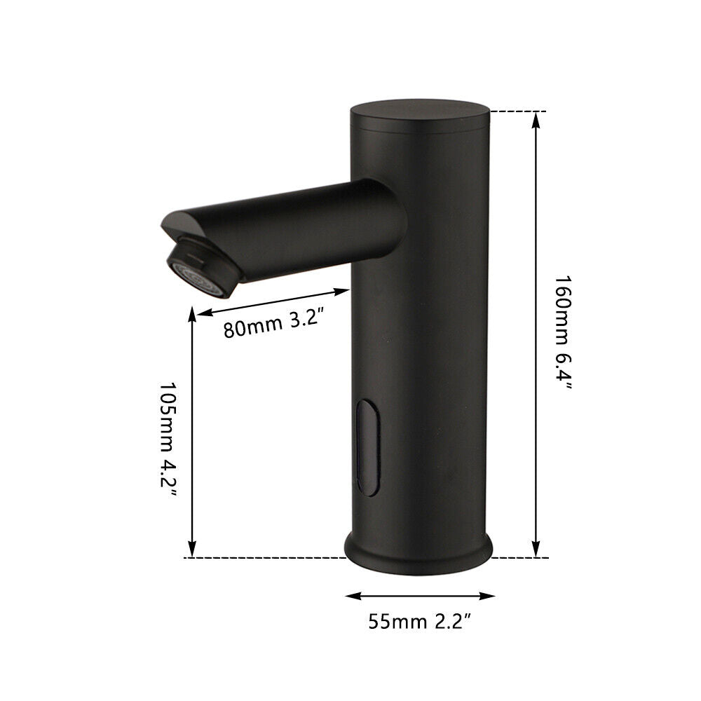 Zwarte sensorkraan koud model