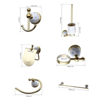 Gouden badkamer accessoire set