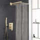 Dusche aus gebürstetem Gold