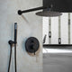 Matt black built-in shower