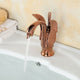 Rose gold swan faucet