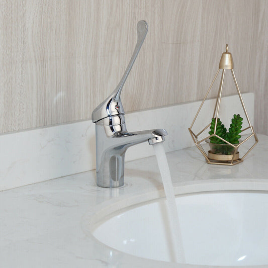 Chrome elbow tap for hot and cold