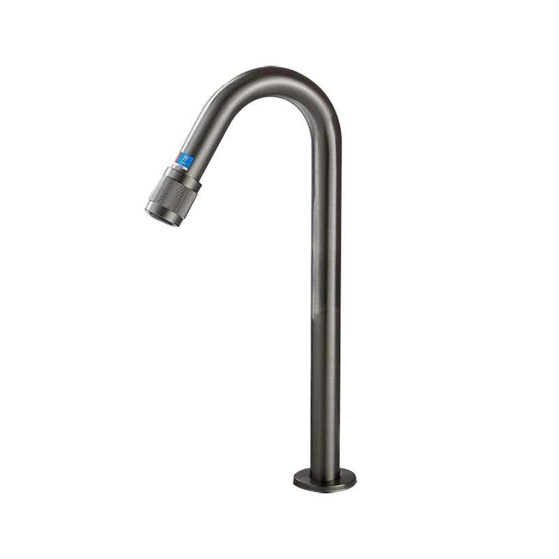 Gun metal koudwater fonteinkraan – bediening aan de uitloopGun metal koudwater fonteinkraan – bediening aan de uitloop