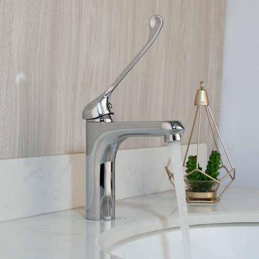 Medical mixer tap with elbow control