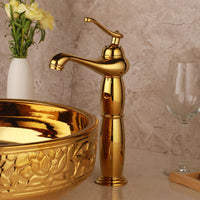 Gouden opbouw douche-set