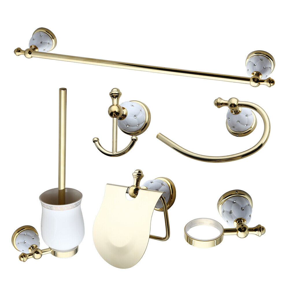 Gouden badkamer accessoire set