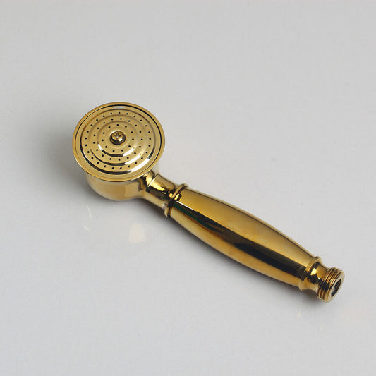 Gold-colored finished hand shower