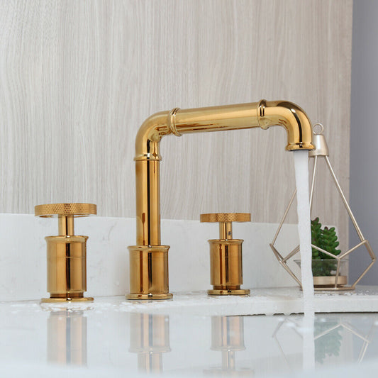 Goldfarbene Industrie-Mischbatterie