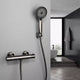 Thermostatic Gun Metal Shower Faucet Set