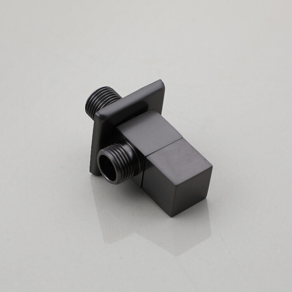 Gun metal hoekstopkraan vierkant model