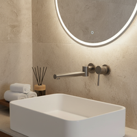 Gun metal swivel wall tap