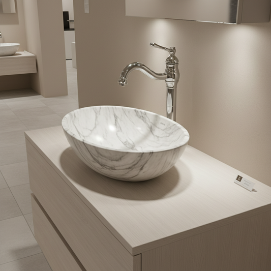 Nostalgische Chroom Wastafelkraan