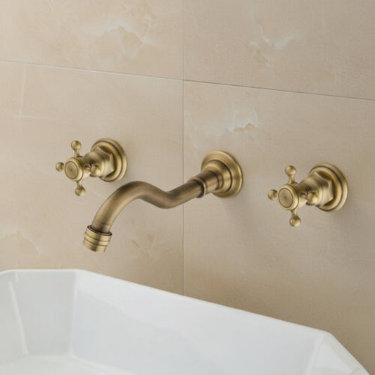 Badique bronzen inbouw muurkraan