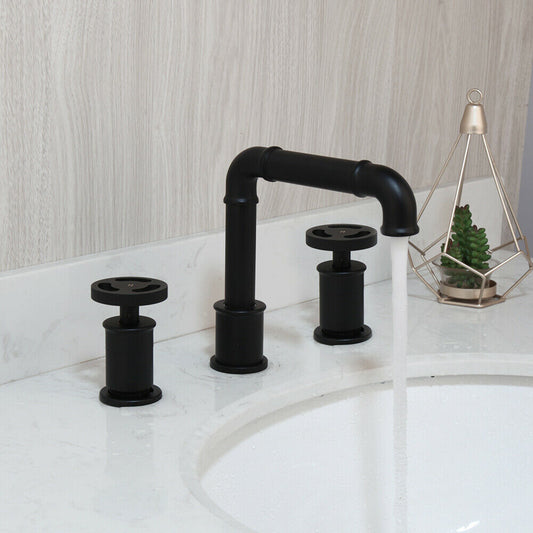 Industrieller 3-teiliger schwarzer Mischhahn