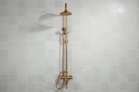 Sierlijke bronzen opbouw douche