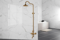 Nostalgische bronskleurige opbouw douche