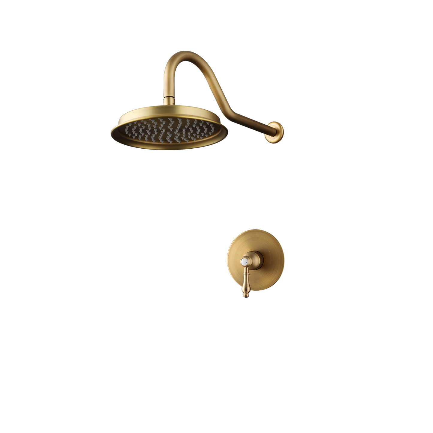 Landelijke inbouw regendouche set – Bronskleur – 22 cm douchekop