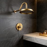 Landelijke inbouw regendouche set – Bronskleur – 22 cm douchekop