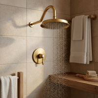 Badique Landelijke inbouw regendouche set – Bronskleur – 22 cm douchekop