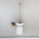 Toilettenbürstenhalter, Antik-Bronze-Optik, mit weißer Keramikschale