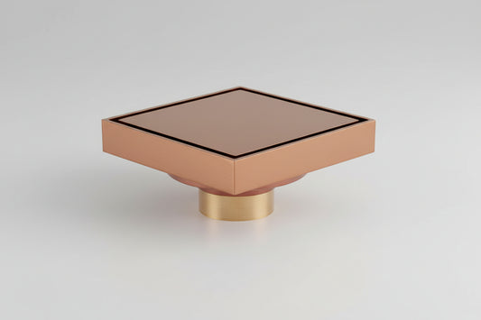 Stilvoller Duschablauf – Roségold-Finish