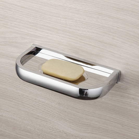 Moderne Seifenschale aus Chrom zur Wandmontage