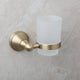 Nostalgic bronze-colored toothbrush holder with cup