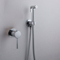 Chroom bidet sproeier voor warm en koud