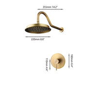 Nostalgische inbouw regendouche set – Bronskleur