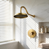 Nostalgische inbouw regendouche set – Bronskleur