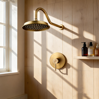 Nostalgische inbouw regendouche set – Bronskleur