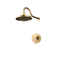 Nostalgische inbouw regendouche set – Bronskleur