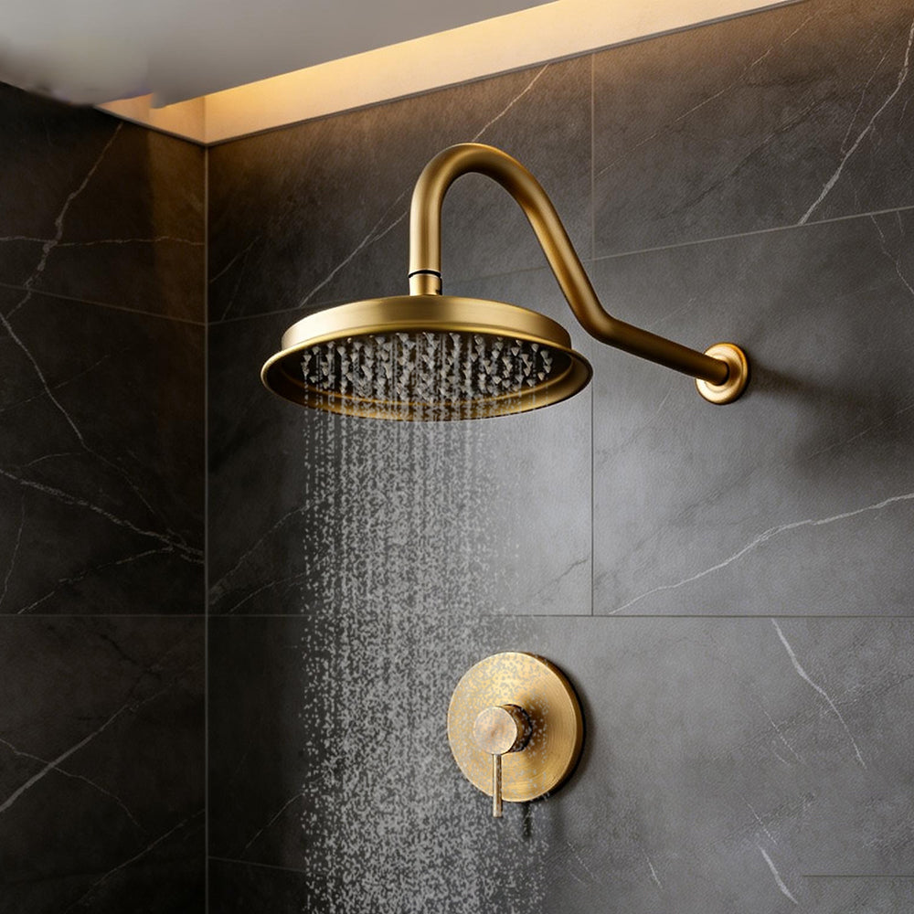 Nostalgische inbouw regendouche set – Bronskleur