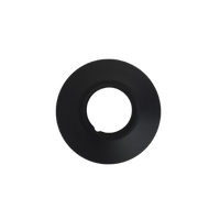 Zwarte rozet 65 mm | Taps toelopend afdekrozet kraan