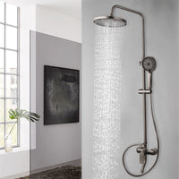 Gun metal opbouw douche regendouche