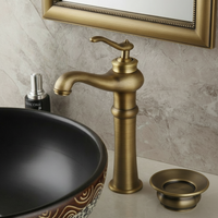 Landelijke wastafelkraan | Bronzen afwerking