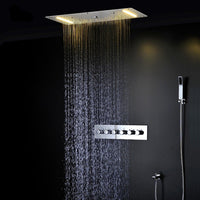 Luxe waterval LED stortdouche combinatie