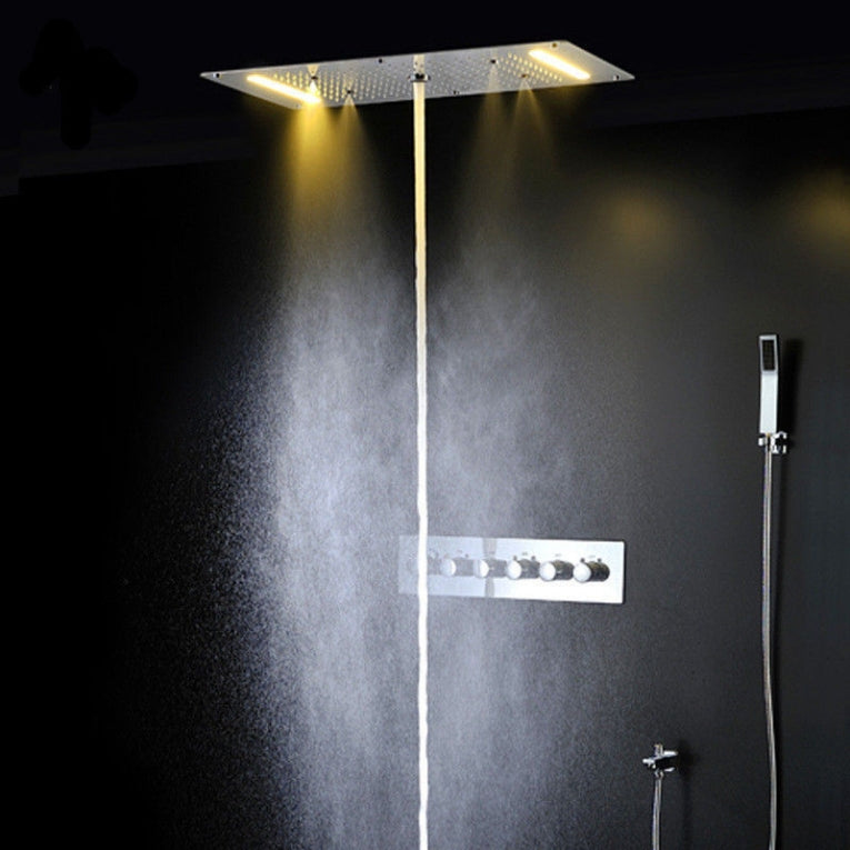 Luxe waterval LED stortdouche combinatie